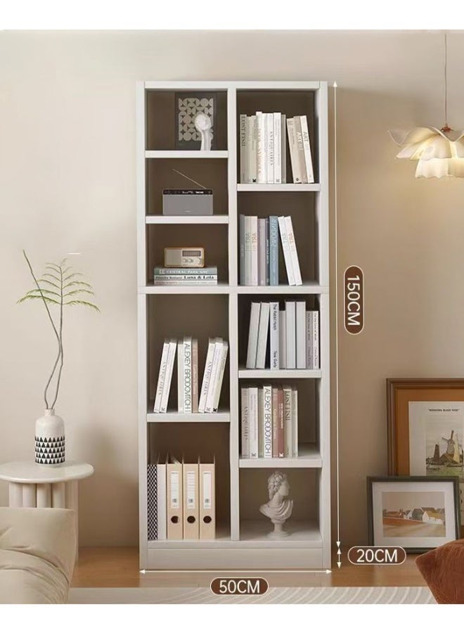 كوزينيست مكتبة خشبية بـ10 مكعبات، خزانة تخزين قائمة بذاتها مع 10 أقسام للكتب والملفات والديكور المنزلي، وحدة تنظيم أرضية لغرفة المعيشة وغرفة النوم والمكتب - Image 2