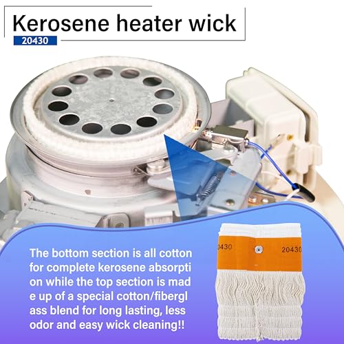 Irnyso Heater Oil Kerosene Lamp Wick 20430 5.7''Wide x 8" Long fits Duraheat DH1051 Dyna Glo WK11C8 Kero-World KW-12 Redstone WK11C8 etc - Image 5