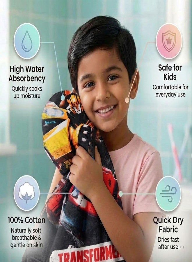 Athom Living Marvels Transformer with Black Panther Themed Kids Bath Towel, 60x120cm, 350 GSM, Soft & Absorbent, Multicolor, Perfect for Boys and Girls, Fun & Vibrant Design, Pack of 2 - Image 5