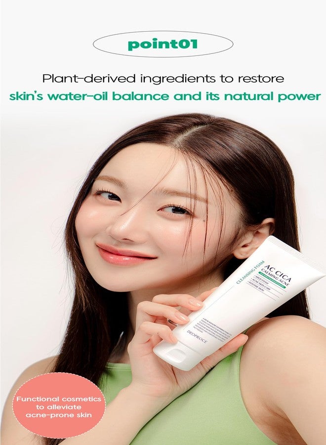 Deoproce AC Cica Calming Acne Cleansing Foam 150 ml, Korean Skincare, Centella Asiatica Extract, Vitamin Tree Fruit, White Rice Flower Extract - Image 3