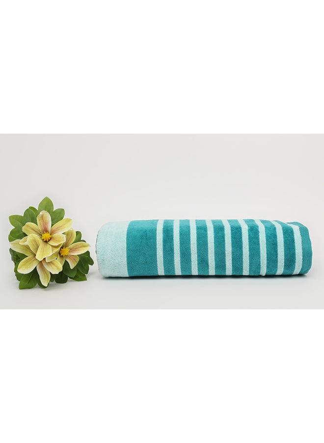 White Rose Towel MELLOW S - 500 GSM - 100% Cotton Velour - Bath Sheet 80x160 cm -MultiColour - Modern Stripe Design - Luxury Touch - Extra Absorbent  - Image 1