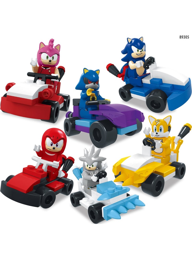 Building Block Racing Car Set with Character Figures - Image 2
