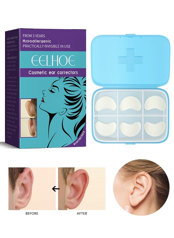 EELHOE 6 Pcs Cosmetic Discreet Protruding Ear Corrector - Corrective Ear Care Products for Ear Pinning - Corrected Waterproof Ear Patch for Unisex Use  - Image 1
