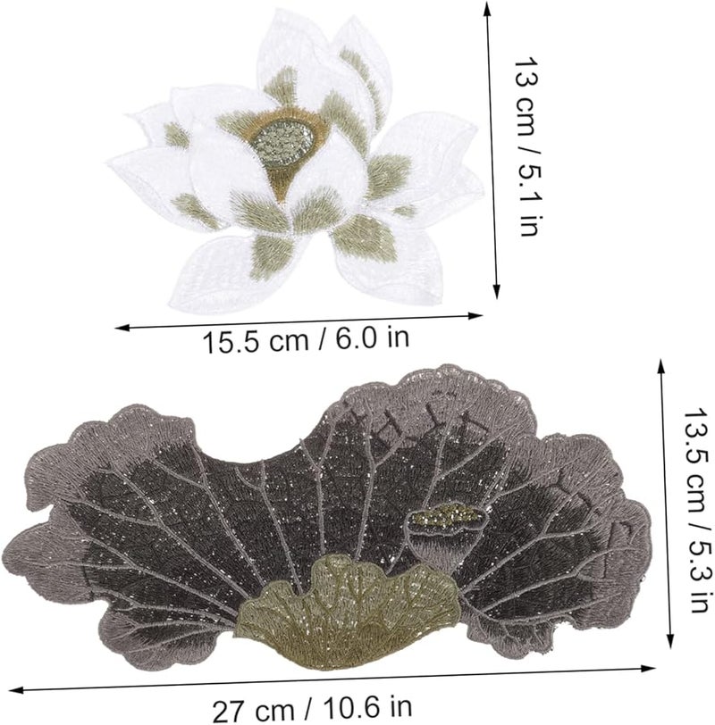 NOLITOY قطعتان من رقعة التطريز الحديدية على شكل زهرة الخوخ للسترات والحقائب والملابس - Image 2