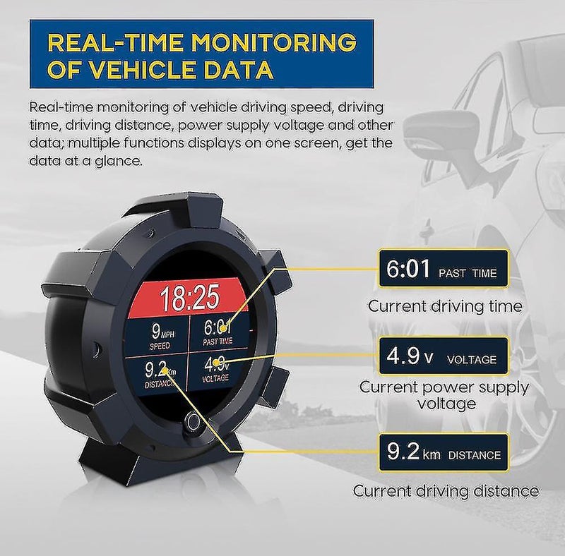 Car 4x4 Inclinometer Provide Slope Angle Speed Satellite Timing Gps Off-road Vehicle Accessories Multifunction Meter - Image 3