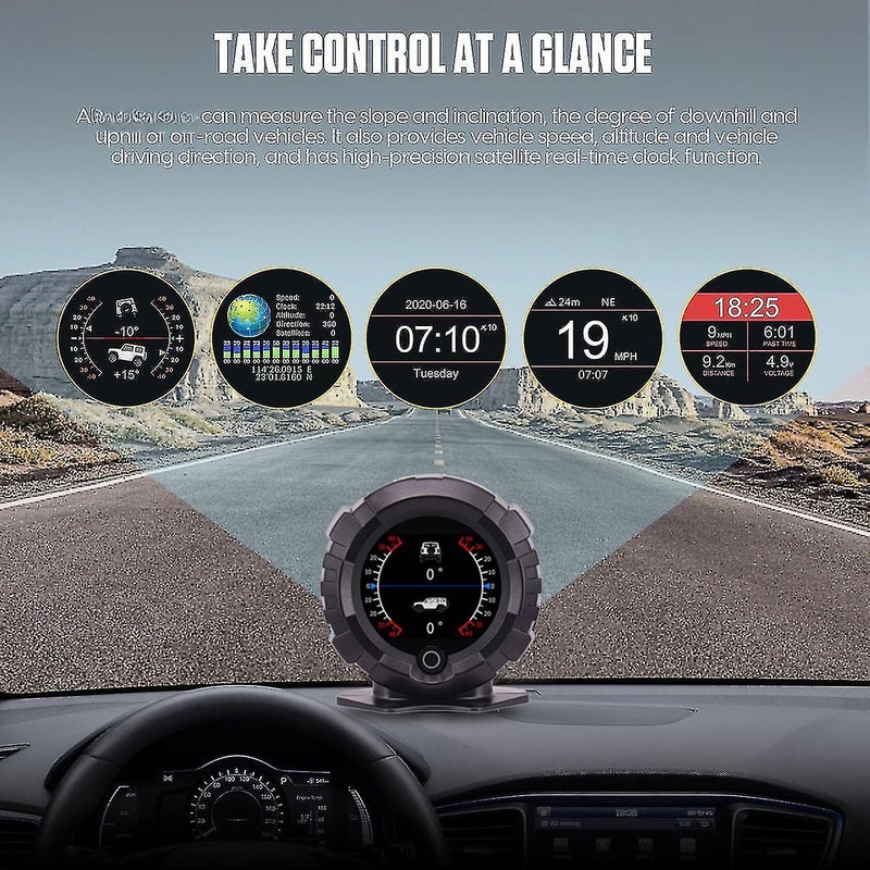 Car 4x4 Inclinometer Provide Slope Angle Speed Satellite Timing Gps Off-road Vehicle Accessories Multifunction Meter - Image 5