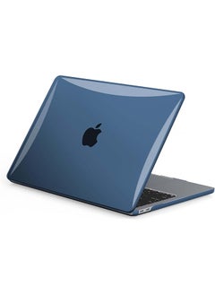 Case Compatible For Macbook Air 13 Inch 2021 2020 2019 2018 Release M1 A2337 A2179 A1932 With Retina Display Touch Id Air 13.3 Laptop Plastic Hard Shell Cover Smooth Shiny Surface Midnight Blue