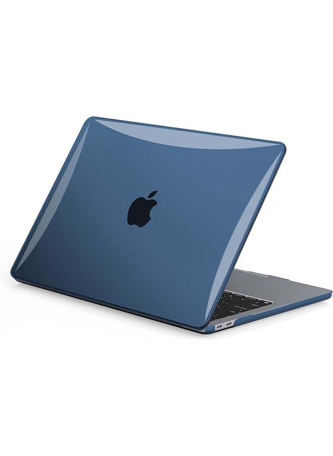 erorex - Case Compatible For Macbook Air 13 Inch 2021 2020 2019 2018 Release M1 A2337 A2179 A1932 With Retina Display Touch Id Air 13.3 Laptop Plastic Hard Shell Cover Smooth Shiny Surface Midnight Blue - Image 1