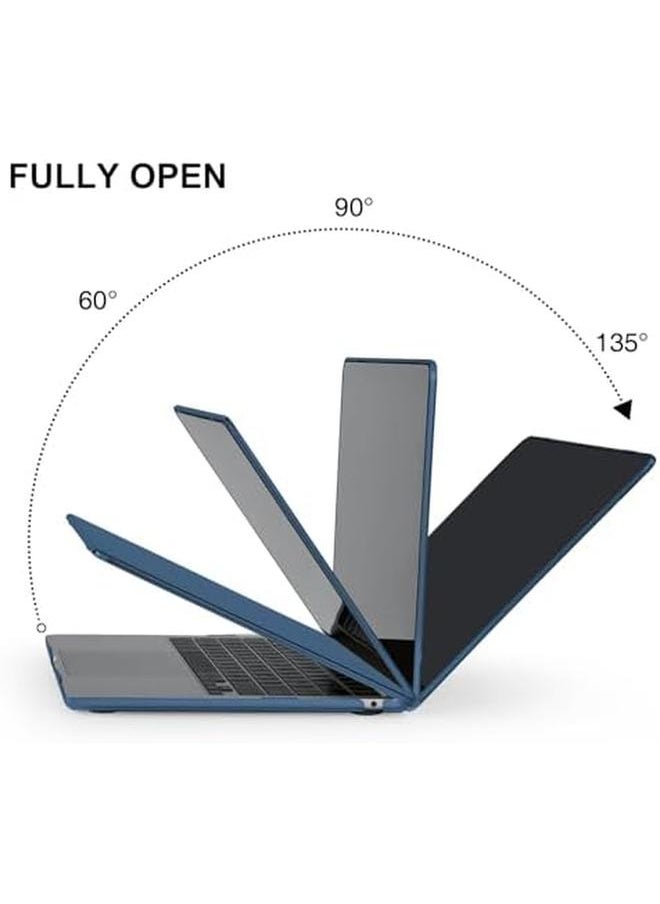 erorex - Case Compatible For Macbook Air 13 Inch 2021 2020 2019 2018 Release M1 A2337 A2179 A1932 With Retina Display Touch Id Air 13.3 Laptop Plastic Hard Shell Cover Smooth Shiny Surface Midnight Blue - Image 1