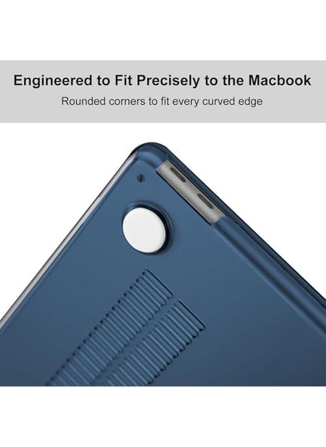 erorex - Case Compatible For Macbook Air 13 Inch 2021 2020 2019 2018 Release M1 A2337 A2179 A1932 With Retina Display Touch Id Air 13.3 Laptop Plastic Hard Shell Cover Smooth Shiny Surface Midnight Blue - Image 1
