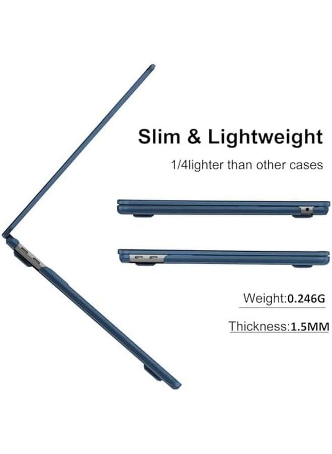 erorex - Case Compatible For Macbook Air 13 Inch 2021 2020 2019 2018 Release M1 A2337 A2179 A1932 With Retina Display Touch Id Air 13.3 Laptop Plastic Hard Shell Cover Smooth Shiny Surface Midnight Blue - Image 1
