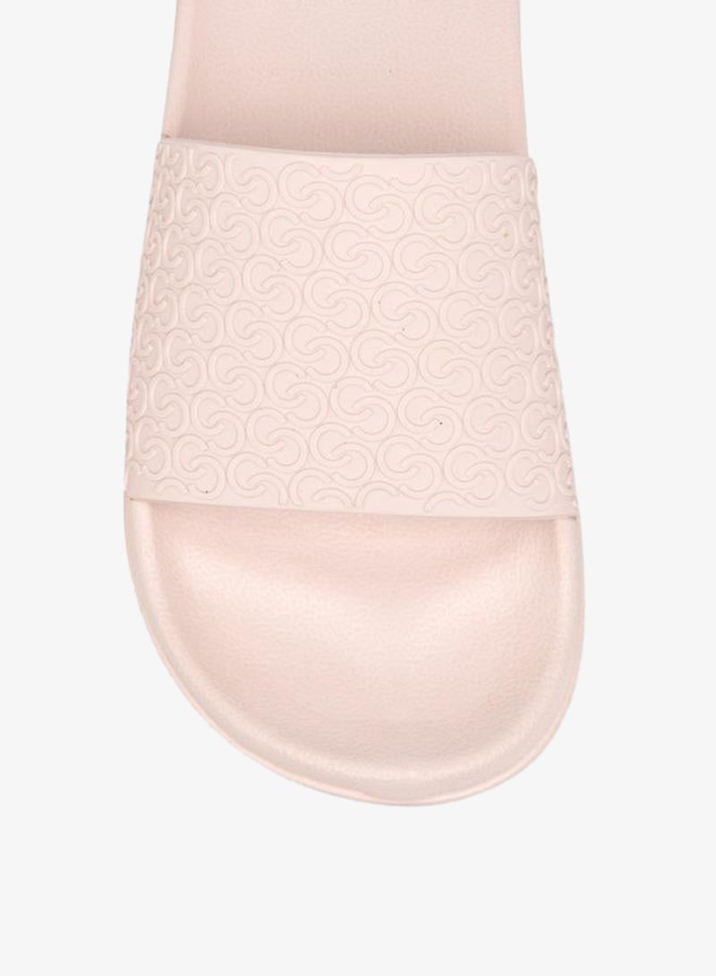 Celeste Women's Monogram Embossed Slide Slippers - Image 3