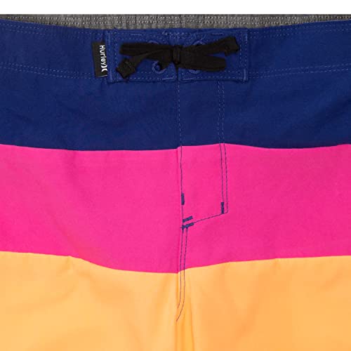 Hurley Boys' Big Classic Board Shorts, Blue/Pink/Orange, 10 - Image 3