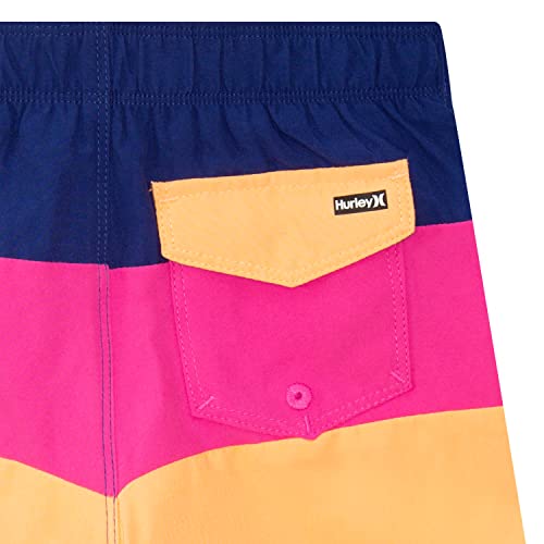 Hurley Boys' Big Classic Board Shorts, Blue/Pink/Orange, 10 - Image 5