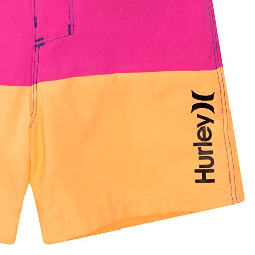 Hurley Boys' Big Classic Board Shorts, Blue/Pink/Orange, 10 - Image 4