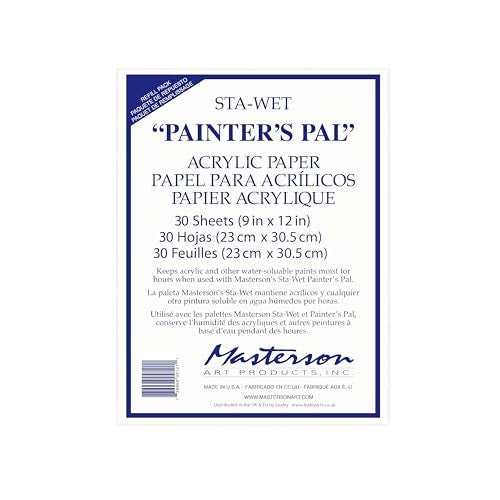 Masterson Sta-Wet Painter’s Pal Palette Acrylic Paper Refill 30 Sheets - Image 5