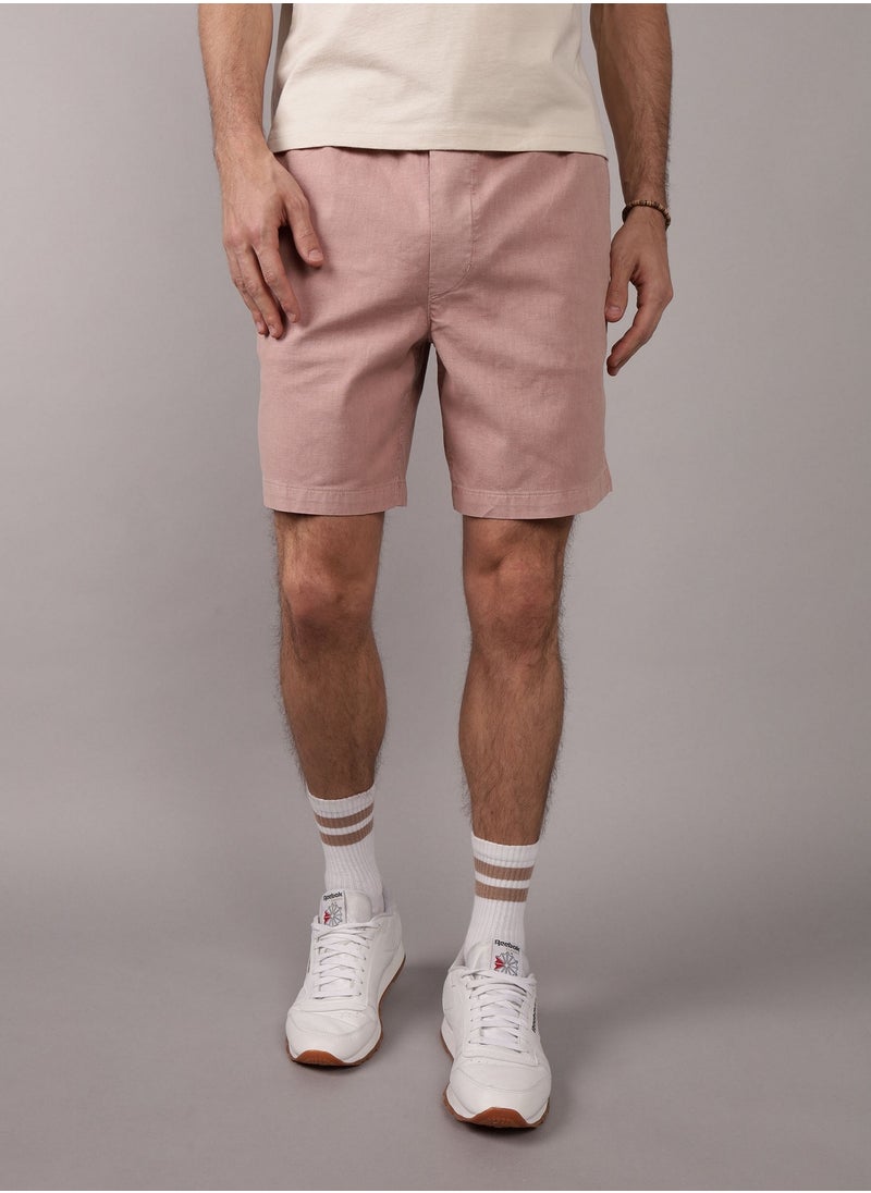 American Eagle AE Flex 8" Lived-In Linen-Blend Trekker Short  - Image 5