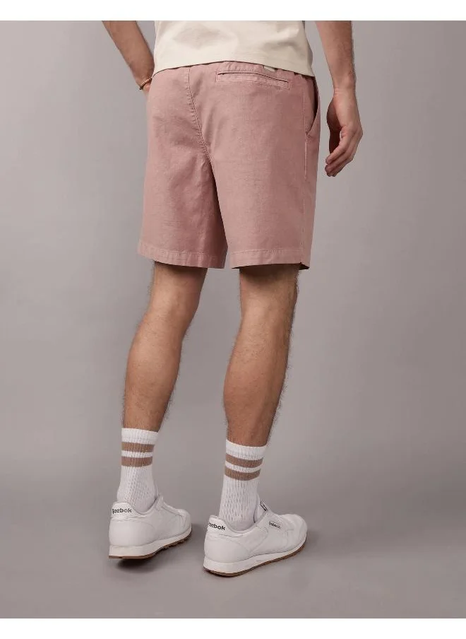 امريكان ايجل AE Flex 8" Lived-In Linen-Blend Trekker Short