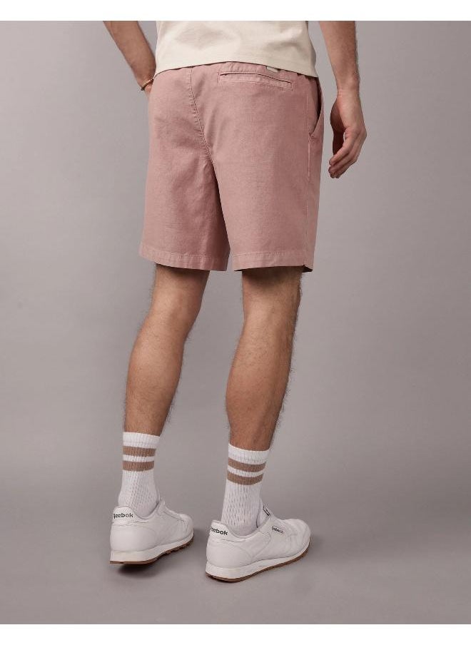 American Eagle AE Flex 8" Lived-In Linen-Blend Trekker Short  - Image 2