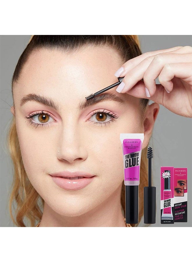 HUDA STORY غراء الحاجب ، لاصق لتشكيل الحاجب طويل الأمد ، كريم حواجب بري شفاف مقاوم للماء ، مشكل الحواجب 5.0 جرام - Image 5