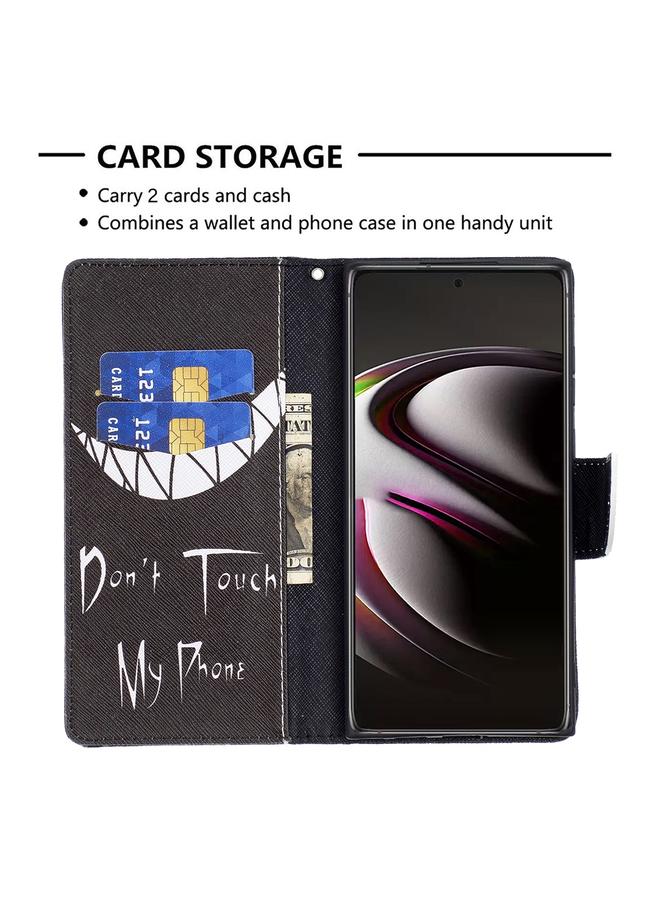 اس-توب جراب لهاتف Samsung Galaxy S22 Ultra 5G بنمط رسم ملون، جراب جلدي قابل للطي أفقيًا مع حامل وفتحات للبطاقات ومحفظة - Image 4