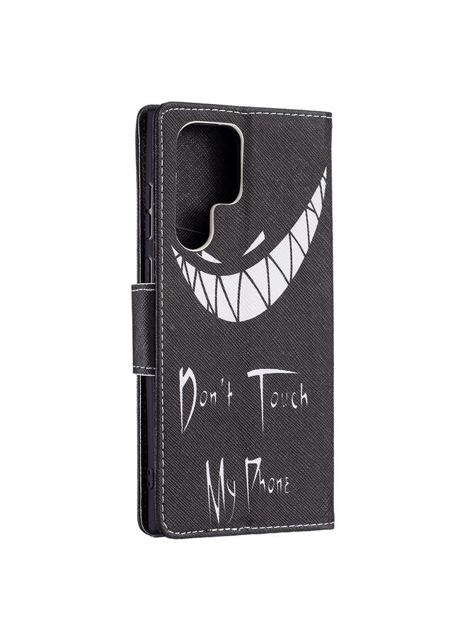 اس-توب جراب لهاتف Samsung Galaxy S22 Ultra 5G بنمط رسم ملون، جراب جلدي قابل للطي أفقيًا مع حامل وفتحات للبطاقات ومحفظة - Image 3