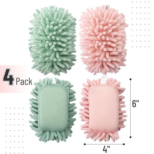Mr. Pen Mr Pen Magnetic Microfiber Shag Whiteboard Erasers 4 x 6 4 Pack Dual Surface Washable Large Dry Erase Board Cleaner for Chalk Marker Classroom Office Home - Image 3