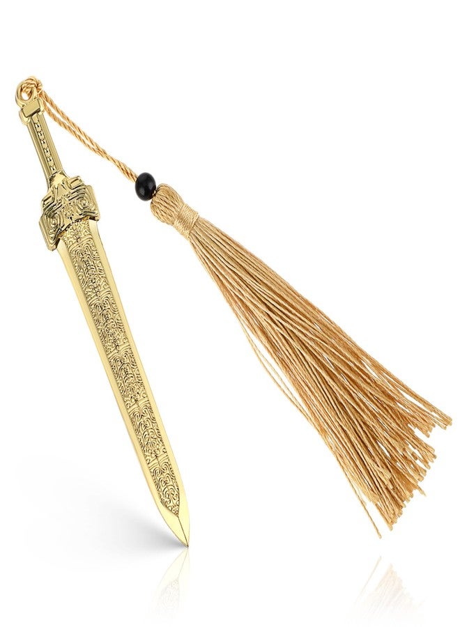 Tyqour Sword Bookmark with Tassels Metal Book Mark Vintage Bookmark for Men Women Office School Home Library Bookstore - Image 1