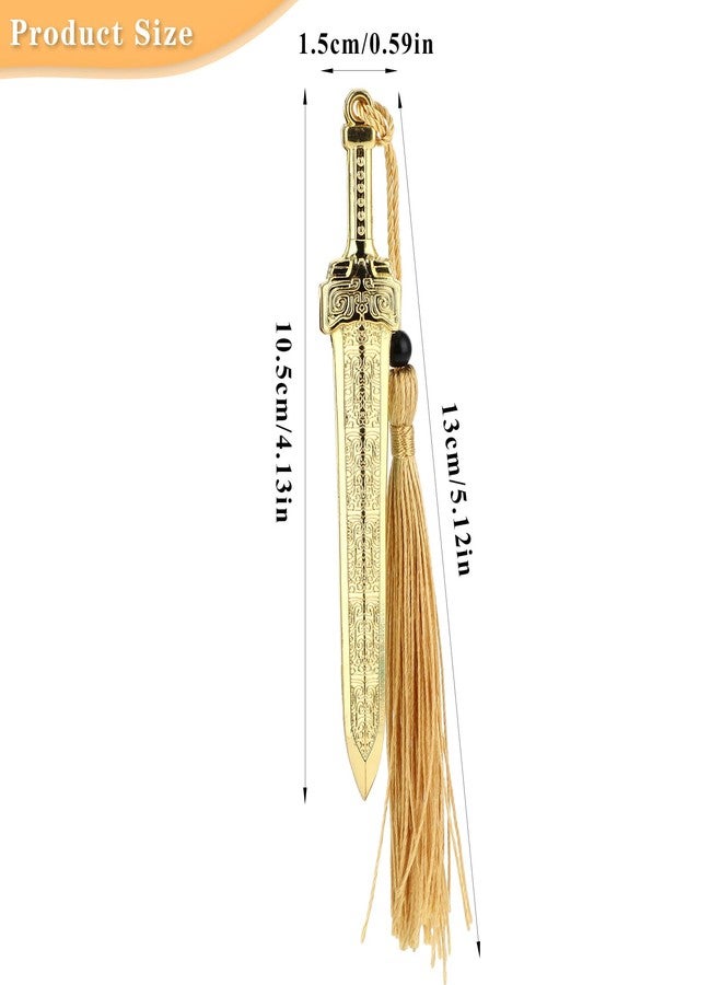 Tyqour Sword Bookmark with Tassels Metal Book Mark Vintage Bookmark for Men Women Office School Home Library Bookstore - Image 4