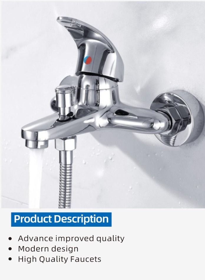 مودي خلاط دش جداري – تشطيب كروم، هيكل ومقبض من سبائك الزنك، مخرج بغطاء نحاسي، 175×145×110 مم - Image 2