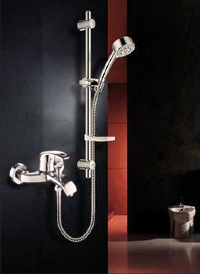 مودي خلاط دش جداري – تشطيب كروم، هيكل ومقبض من سبائك الزنك، مخرج بغطاء نحاسي، 175×145×110 مم - Image 3