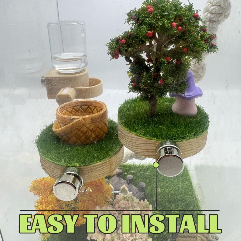 Julang Jumping Spider Enclosure Accessories â€“ Natural Wood Handmade Mini Forest Platforms with Magnetic Mounting for Climbing, Resting and Exploration -2 - Image 4
