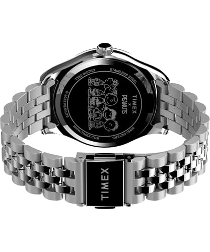 Timex Women's Peanuts x Waterbury Legacy Watch - Silver-Tone Bracelet Pink Dial Silver-Tone Case - Image 5