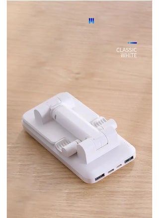 New style Power bank with a built-in charging cables in a form of phone holder Fast Charging, 10000mAh micro / type C / lightning / USB - PB35 white - pzsku/Z2F33BCB1D87FBE9A35C3Z/45/_/1737209929/ac2d5082-6cc3-41f5-b57a-81ec8ba60501