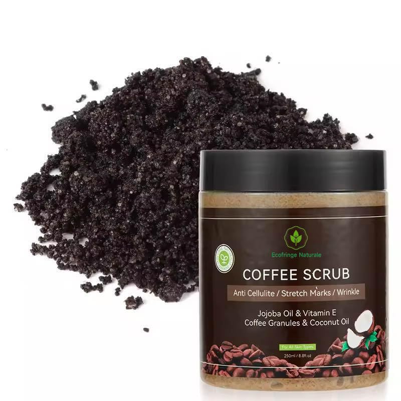 Coffee Scrub with Jojoba Oil Vitamin E Coffee Granules Coconut Oil 88 fl oz Anti Cellulite Stretch Marks Wrinkle