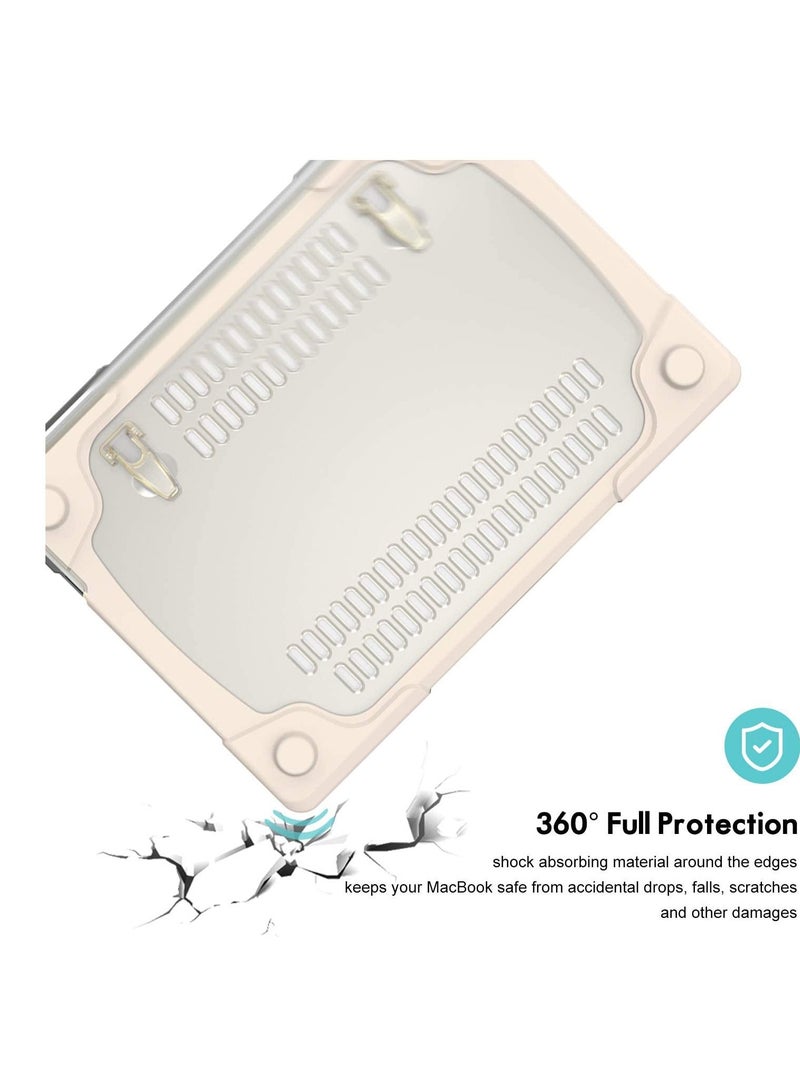 Procases ProCase MacBook Pro 13 Inch Case 2020 M1 A2338/ A2289/ A2251, Heavy Duty Slim Hard Shell Dual Layer Protective Cover with Fold Kickstand for MacBook Pro New 13-inch Retina with Touch ID -Khaki - Image 3