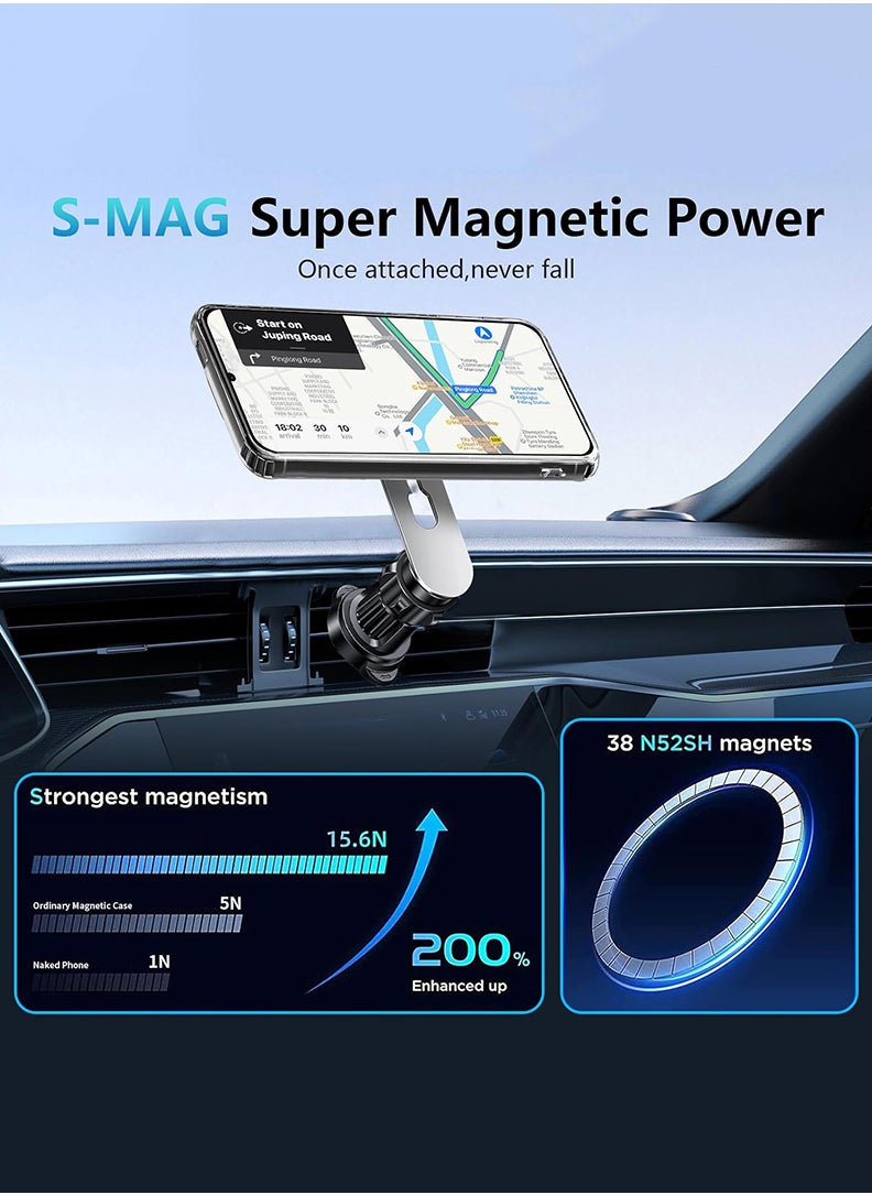Theodor - Magnetic Case for Samsung Galaxy S25 Plus 6.7-inch Compatible with MagSafe Wireless Charging, Shockproof Phone Bumper Cover Be the Light in the Dark - Image 1