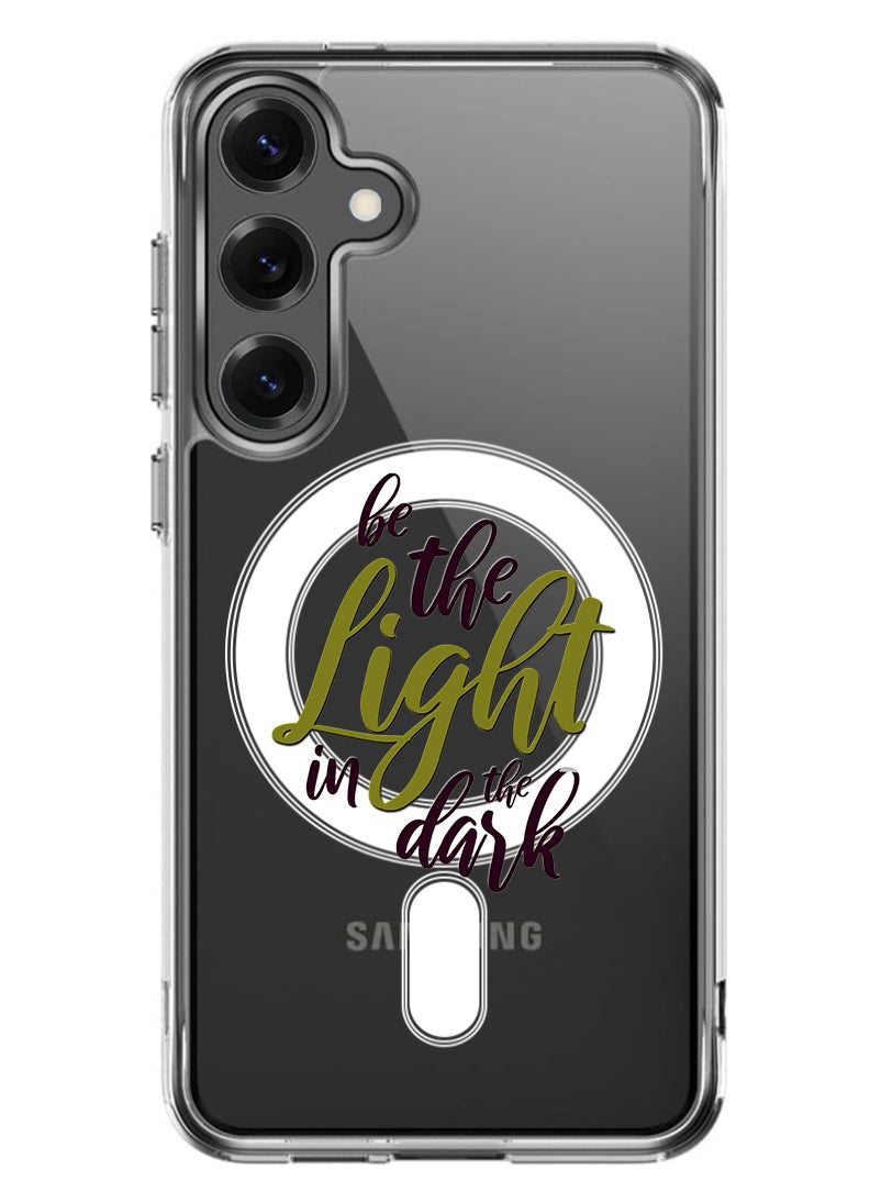 Theodor - Magnetic Case for Samsung Galaxy S25 Plus 6.7-inch Compatible with MagSafe Wireless Charging, Shockproof Phone Bumper Cover Be the Light in the Dark - Image 1