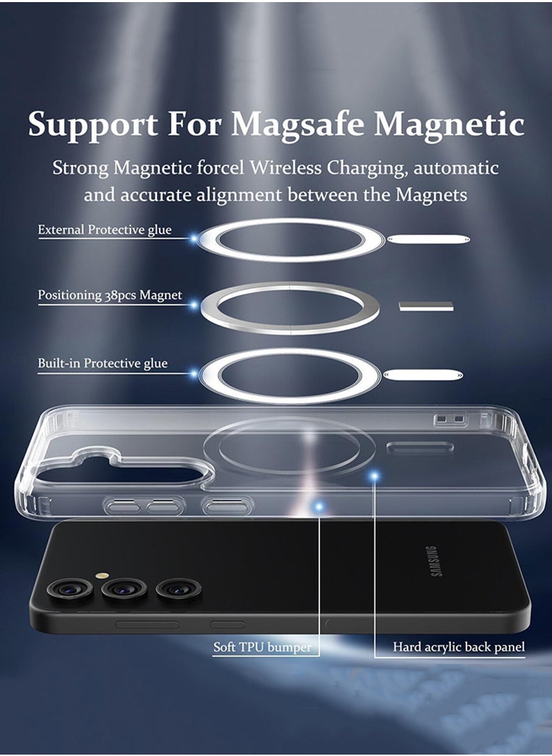 Theodor - Magnetic Case for Samsung Galaxy S25 Plus 6.7-inch Compatible with MagSafe Wireless Charging, Shockproof Phone Bumper Cover Be the Light in the Dark - Image 1