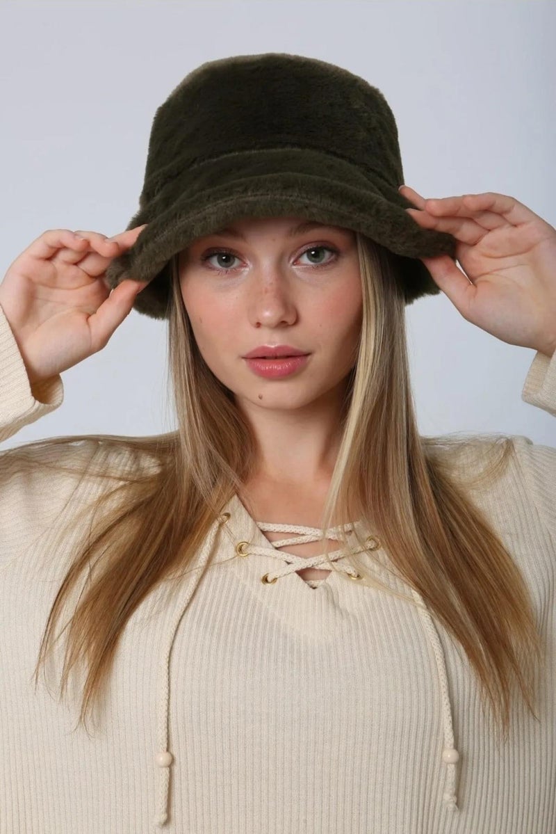 Saria Moda Saria Fashion Plush Bucket Hat  - Image 1