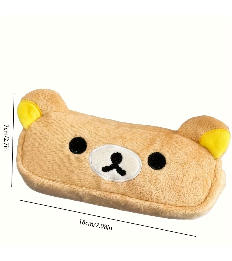 Little Bear Pencil Case Multicolor Plush Cartoon Stationery Bag - Image 4