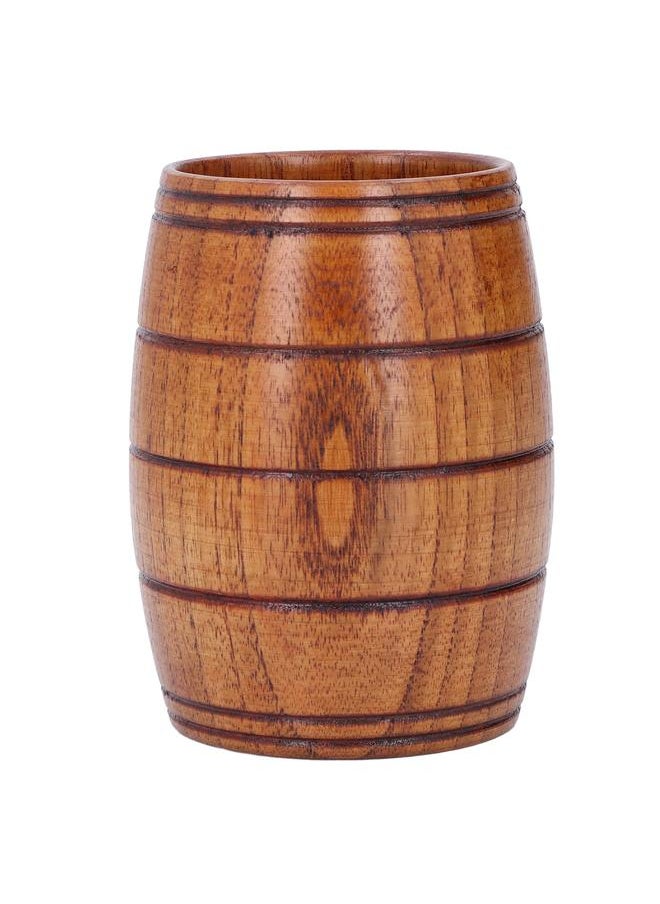 Thoraya - Sour Jujube Wood Beer Cup 210ml Multi Functional Barrel Shaped Wooden Drinking Beer Tea Cup - Image 1