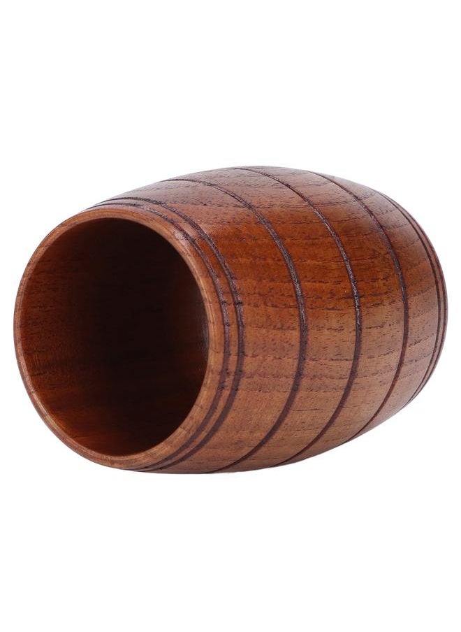 Thoraya - Sour Jujube Wood Beer Cup 210ml Multi Functional Barrel Shaped Wooden Drinking Beer Tea Cup - Image 1