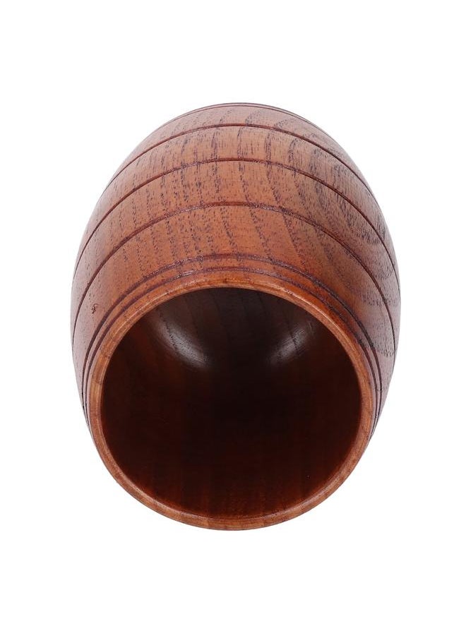 Thoraya - Sour Jujube Wood Beer Cup 210ml Multi Functional Barrel Shaped Wooden Drinking Beer Tea Cup - Image 1