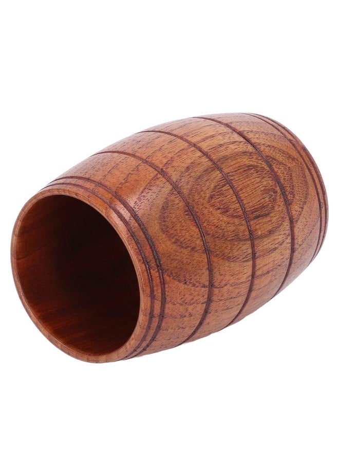 Thoraya - Sour Jujube Wood Beer Cup 210ml Multi Functional Barrel Shaped Wooden Drinking Beer Tea Cup - Image 1