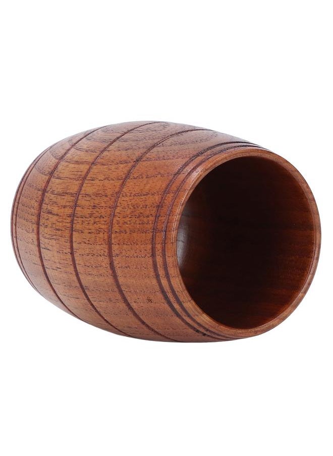 Thoraya - Sour Jujube Wood Beer Cup 210ml Multi Functional Barrel Shaped Wooden Drinking Beer Tea Cup - Image 1
