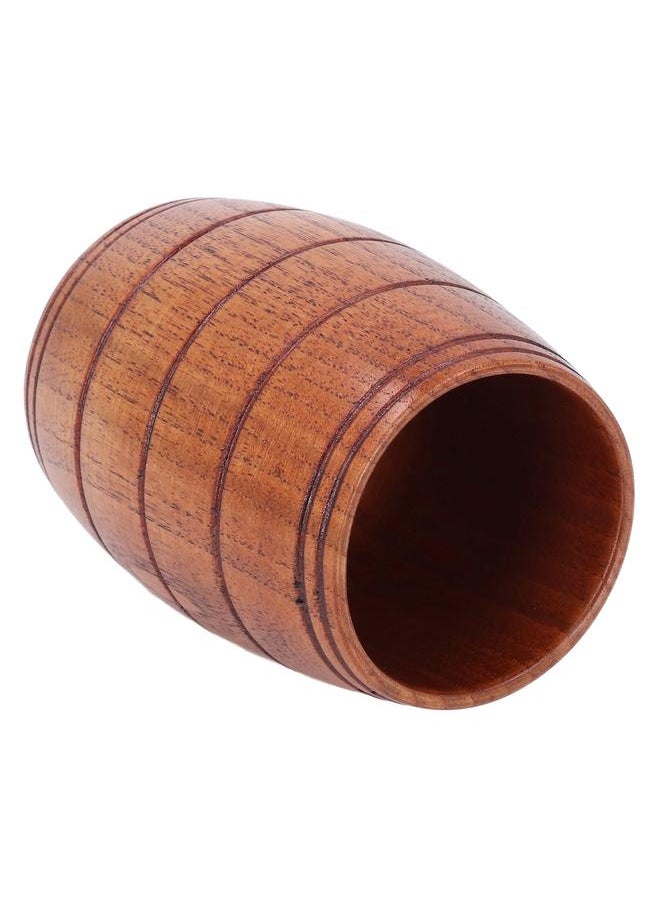 Thoraya - Sour Jujube Wood Beer Cup 210ml Multi Functional Barrel Shaped Wooden Drinking Beer Tea Cup - Image 1
