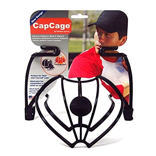 Perfect Curve Cap Washer (Black) – Hat Cleaner For Baseball Caps | Baseball Cap Washer For Washing Machine | Baseball Cap Washer For Dish Washer | Baseball Hat Washer | Flat Brim or Curved Brim - Image 1