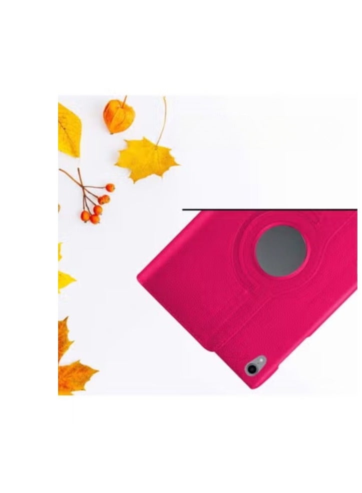 360 Degree Rotating Stand Universal Flip Case Cover For iPad Air Bright Pink/Black - Image 4