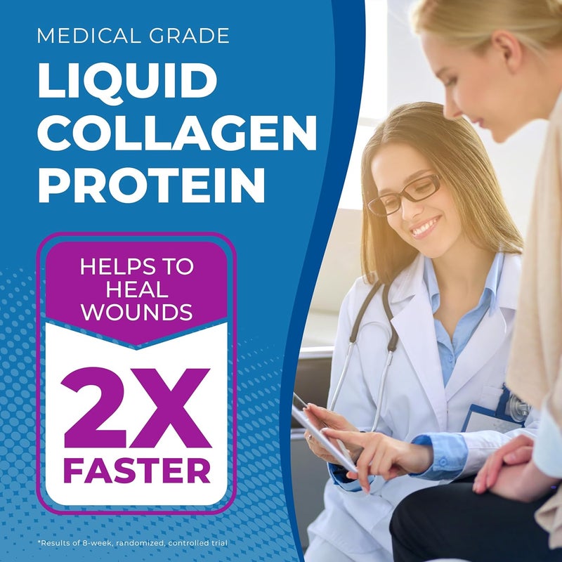 ProT Gold Liquid Collagen Protein Shot 17g Clear Protein NanoHydrolyzed Grass Fed Collagen 2g Arginine for Wound Support Gluten Free Sugar Free 0g Carbs Non GMO Berry 1 fl oz 24 Pack - Image 3